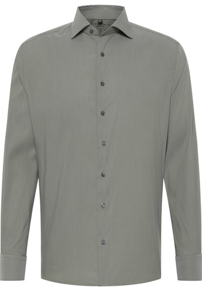 ETERNA MODERN FIT Performance Shirt Langarm Hemd grün twill 3377-44-X18K