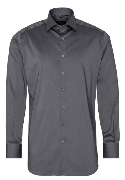 ETERNA MODERN FIT Performance Shirt Langarm Hemd twill silber 3377-35-X18K