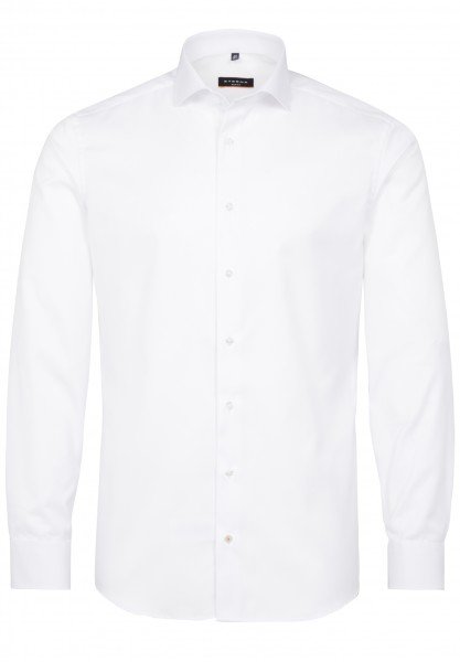 ETERNA SLIM FIT COVER SHIRT TWILL Langarm Hemd weiß 8817-00-F182