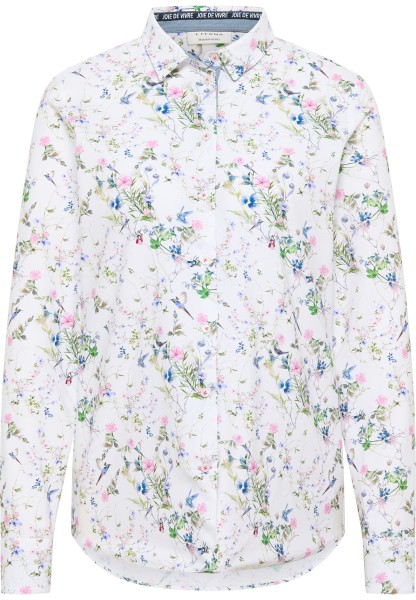 ETERNA REGULAR FIT Damen | weiß-floral Bekleidung | | Fit Langarm Eterna Regular 7121-14-D235 Jeans-Manufaktur Blusen Bluse | 