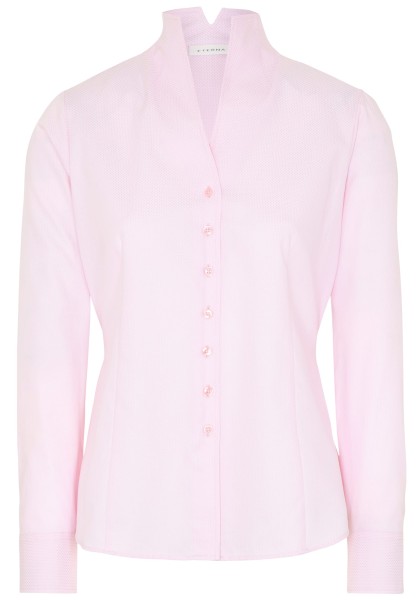 ETERNA CLASSIC FIT Langarm Bluse rosa strukturiert punkte 7001-51-D775