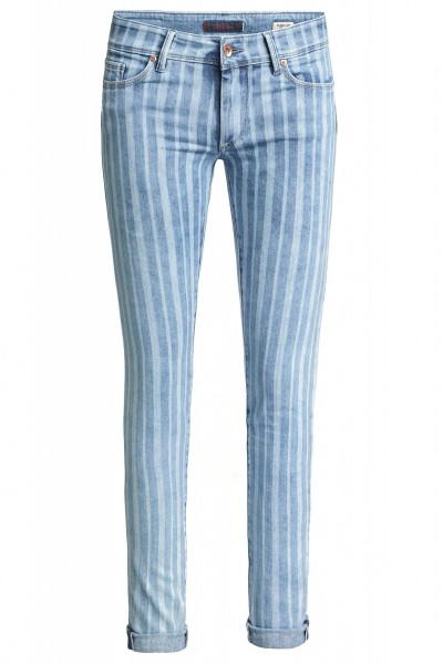 SALSA JEANS WONDER PUSH UP blue washed out stripes 125081.8502