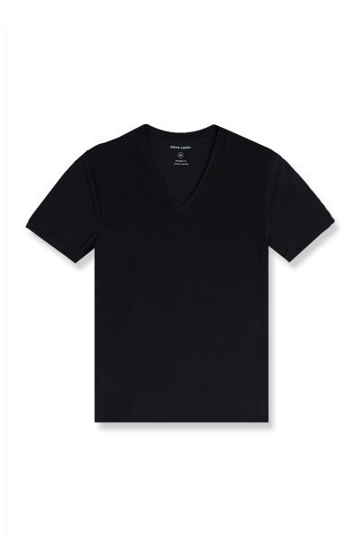 PIERRE CARDIN Doppelpack T-Shirt V-Ausschnitt schwarz 29991 9000.9000