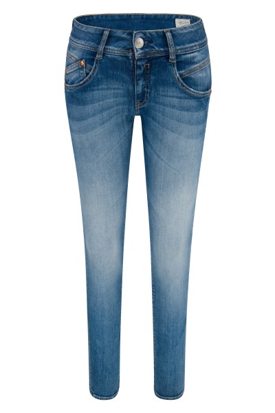 faded Organic Jeans-Manufaktur GILA | Damen | Denim ORGANIC Gila Herrlicher DEMIN blue Jeans | HERRLICHER 5606-OD100-666 | Slim Jeans |