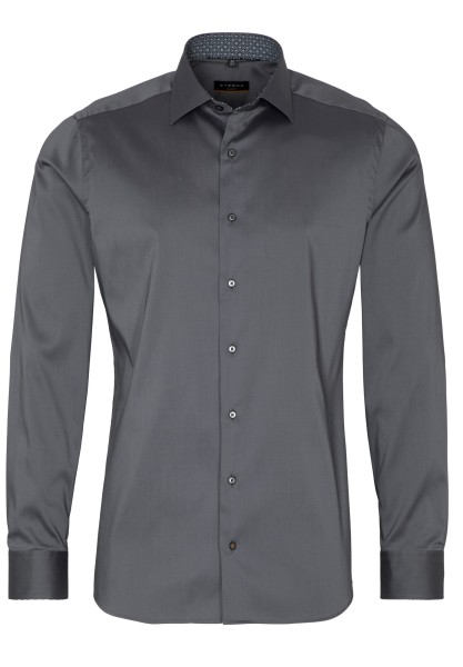 ETERNA SLIM FIT Performance Shirt Langarm Hemd silber twill 3377-35-F140